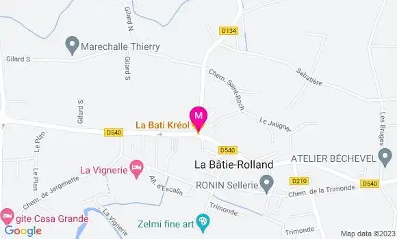 Localisation Restaurant Créole La Bati Kréol