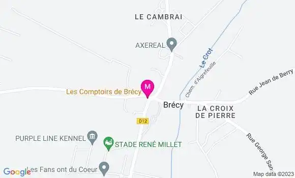Localisation Café Les Comptoirs de Brécy