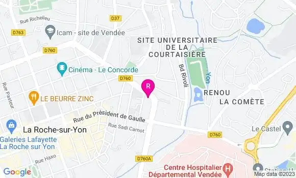 Localisation Restaurant  La Pause Dej