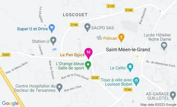 Localisation Restaurant  Le Pen Duick