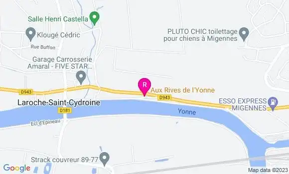Localisation Restaurant  Aux Rives de l