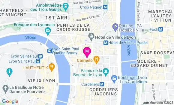 Localisation Restaurant Gastronomique Léon de Lyon