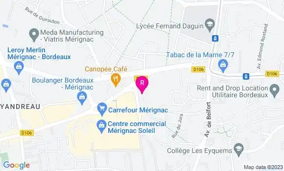 Localisation Cafétéria Flunch