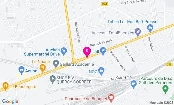 Localisation Cafétéria Flunch