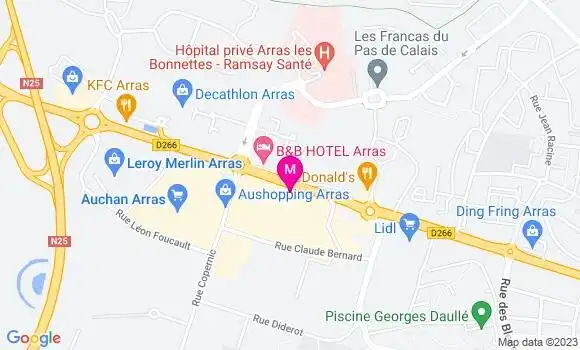 Localisation Cafétéria Flunch