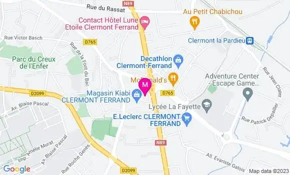 Localisation Cafétéria Flunch