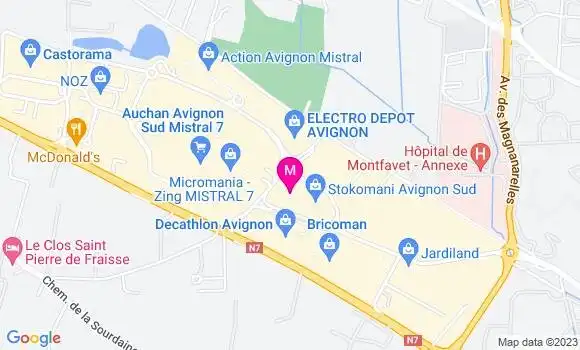 Localisation Cafétéria Flunch