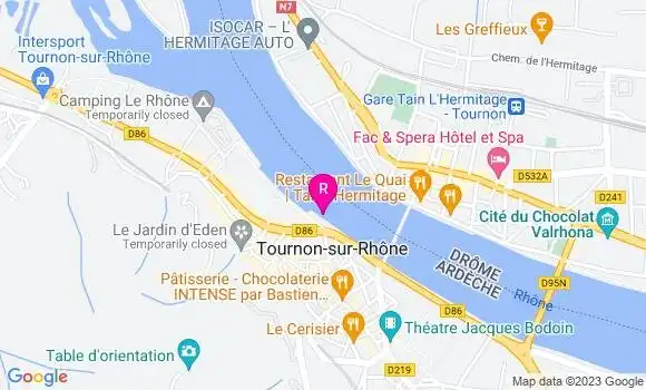 Localisation Restaurant  La Péniche Slow Food Café