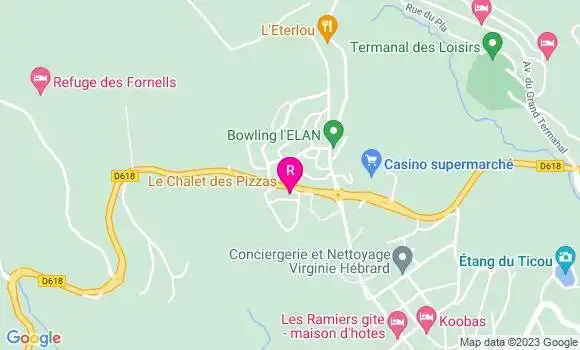 Localisation Pizzeria Le Chalet des Pizzas