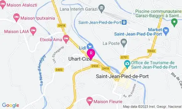 Localisation Restaurant  Pizz à Uhart