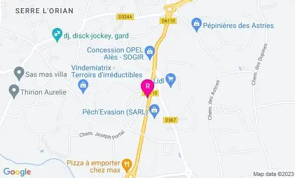 Localisation Restaurant  Pizza Pinocchio