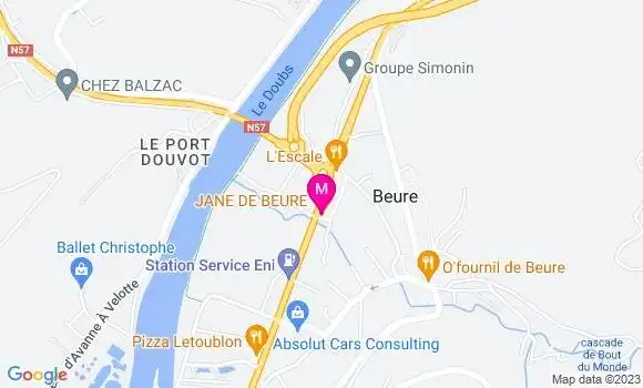 Localisation Restaurant  Jane de Beure