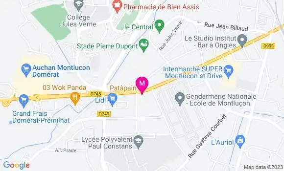 Localisation Sandwicherie Patàpain