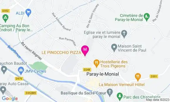 Localisation Pizzeria Le Pinocchio
