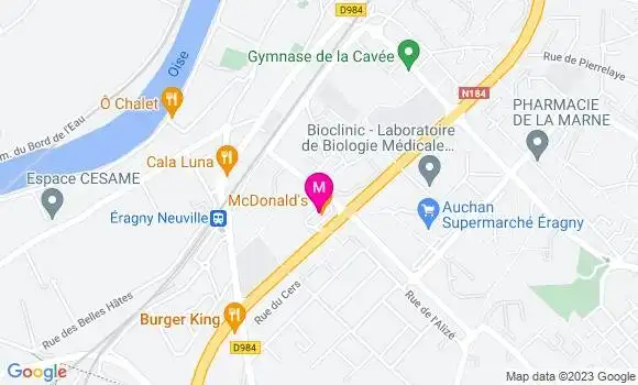 Localisation Fast Food Mc Donald
