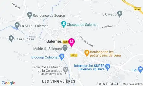 Localisation Pizzeria La Salernoise