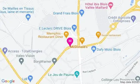 Localisation Fast Food Kfc