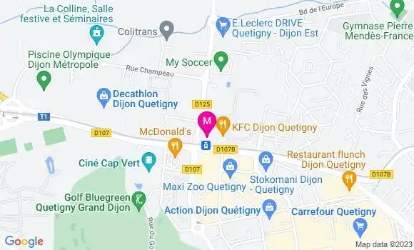 Localisation Fast Food Kfc