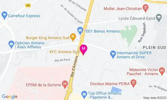 Localisation Fast Food Kfc