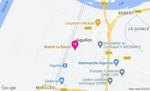 Localisation Bistrot Le Basilic
