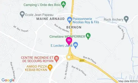Localisation Restaurant Grill Le Bistro Royannais