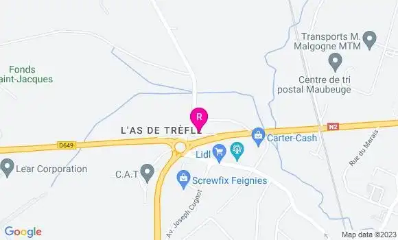Localisation Restaurant  La Friterie du Rond Point