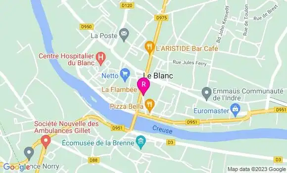 Localisation Restaurant  La Flambée