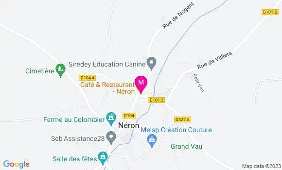 Localisation Café et Restaurant Néron
