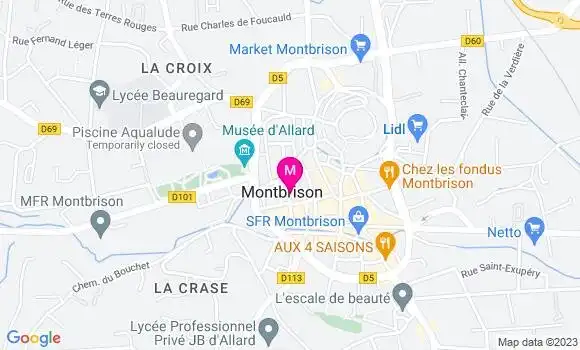 Localisation Restaurant  Pizza Plus