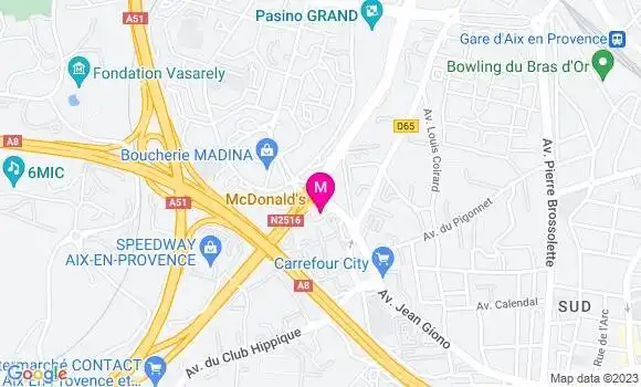 Localisation Fast Food Mc Donald