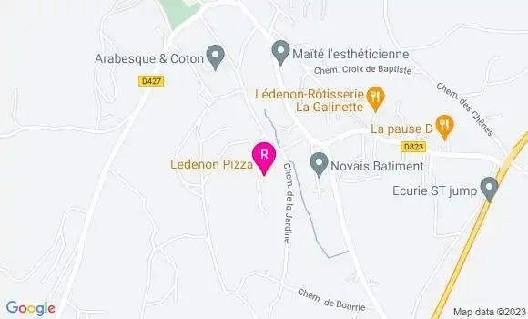 Localisation Pizzeria Ledenon Pizza