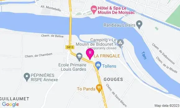 Localisation Pizzeria La Fringale