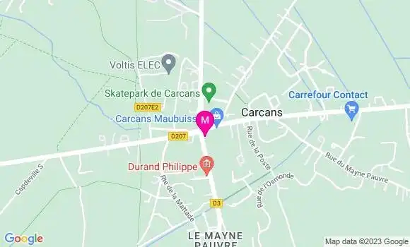 Localisation Pizzeria Les 4 Pates