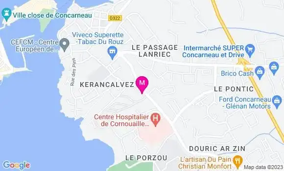 Localisation La Pizzeria du Rouz