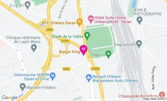 Localisation Restaurant  Burger King