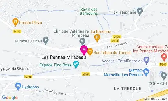 Localisation Pizzeria La Pennoise