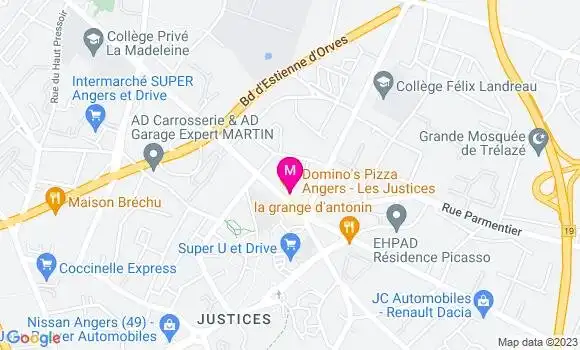 Localisation Pizzeria Domino