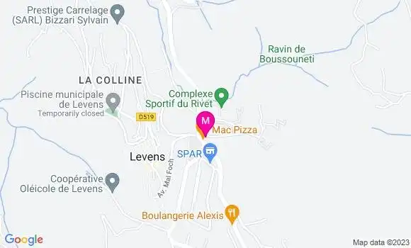 Localisation Pizzeria Mac Pizza