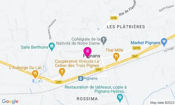 Localisation Restaurant  Rôtisserie Pignans