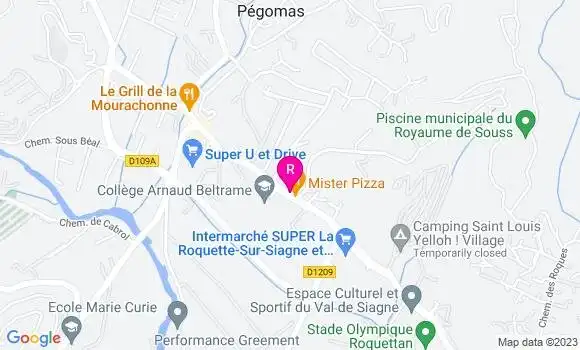 Localisation Pizzeria Mister Pizza