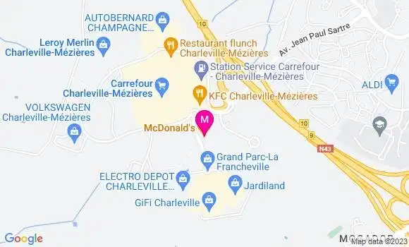 Localisation Fast Food Mc Donald