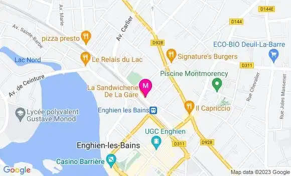 Localisation La Sandwicherie de la Gare