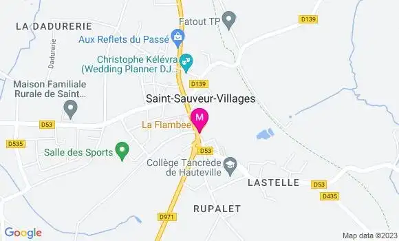 Localisation Restaurant  La Flambee