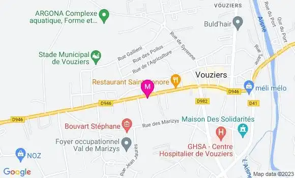 Localisation Restaurant  Pizza Yollo