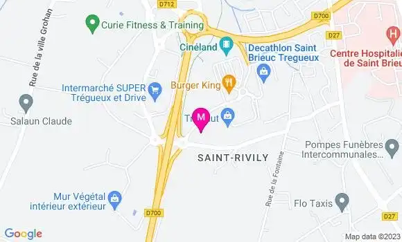Localisation Sandwicherie Midi à 2