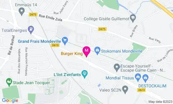 Localisation Fast Food Burger King