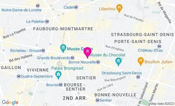 Localisation Restaurant  Cojean Grands Boulevards