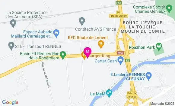 Localisation Restaurant  Burger King