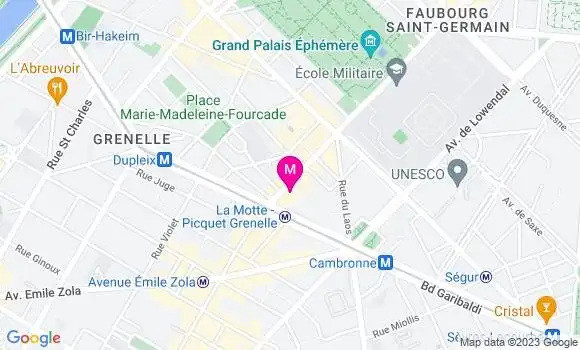 Localisation La Sandwicherie du 15ème