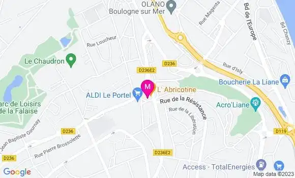 Localisation Restaurant  La Turquoise